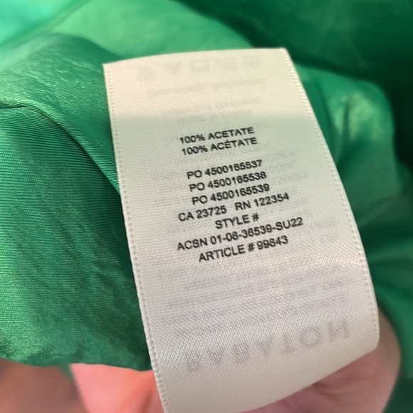 Babaton Aritzia Romero Green Satin Dress Size Large NWT - Picture 6 of 10